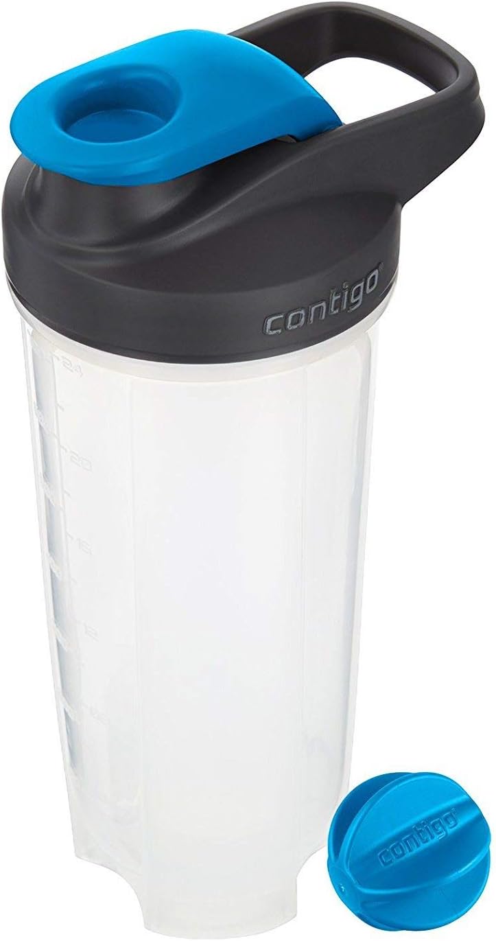 28 oz. Contigo Shake & Go Fit Shaker Bottle in Carolina Blue with Snap Lid