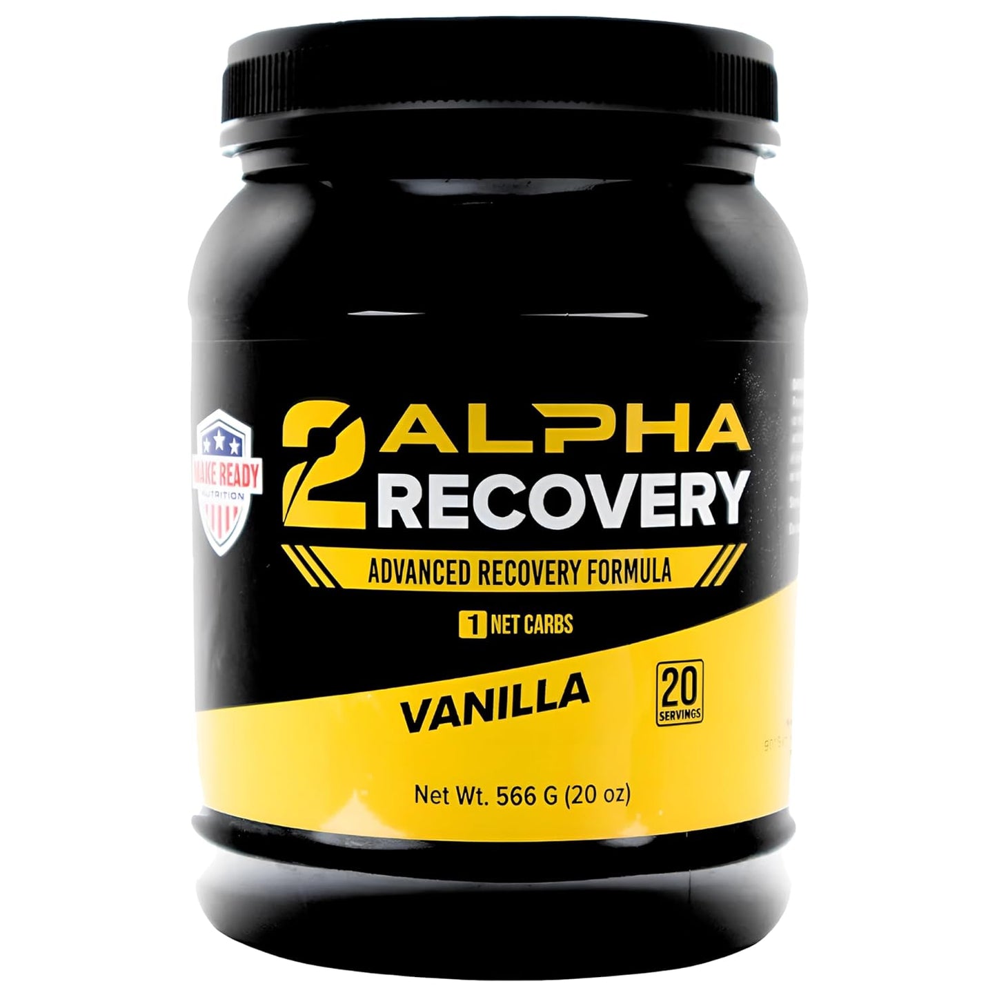 2ALPHA Recovery Vanilla Protein Shake - 25g Protein for Muscle Recovery with Hydrolyzed Whey Isolate and Essential Nutrients - 566g