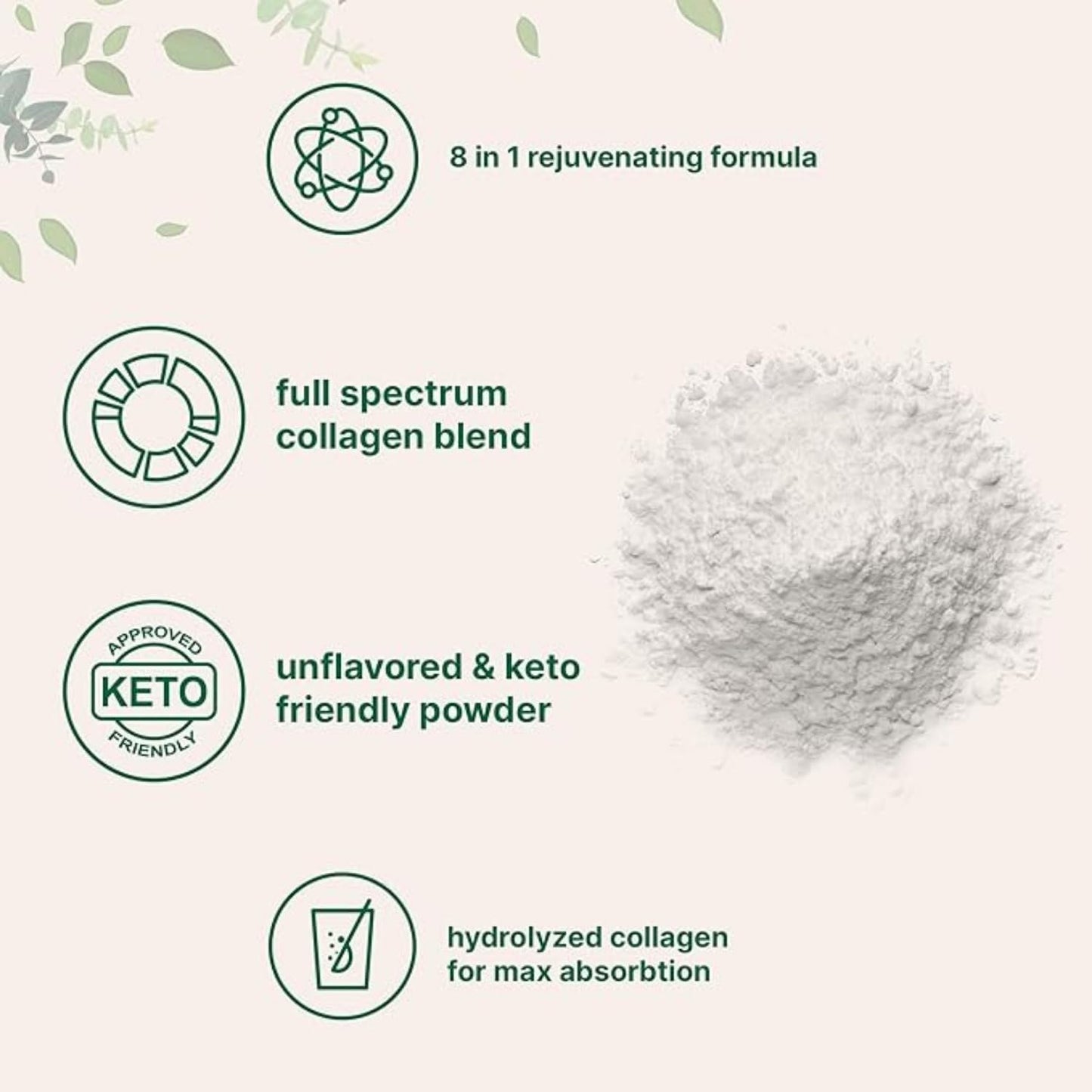 2lb Montue Multi Collagen Protein Powder with Biotin, Hyaluronic Acid, Vitamin C - Unflavored Peptides - Keto & Paleo Friendly, Non-GMO - Type I, II, III, V, X - Easy Dissolve