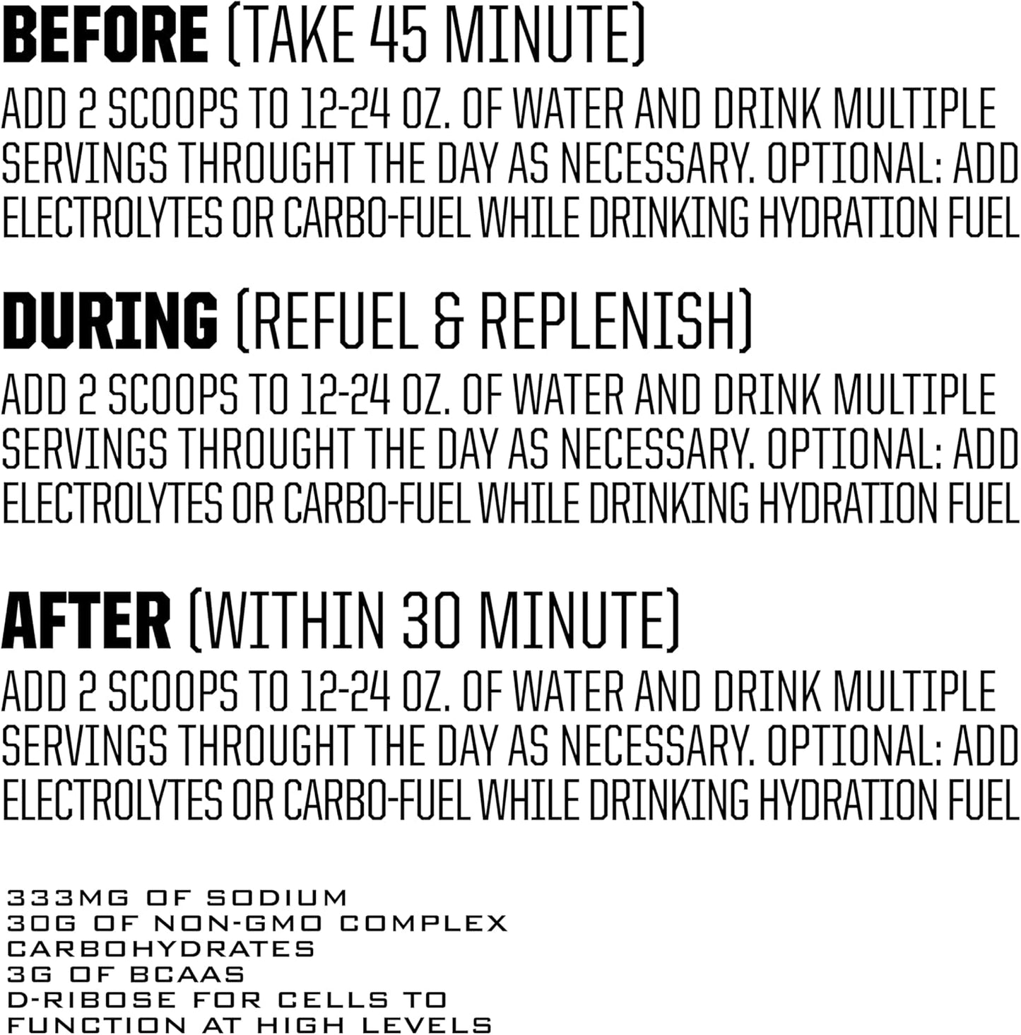 2lb Ryno Power Hydration Fuel Electrolyte Drink Mix: Lemon Lime Flavor, Gluten Free, BCAA's, Sustained Energy & Muscle Recovery - 20 Servings