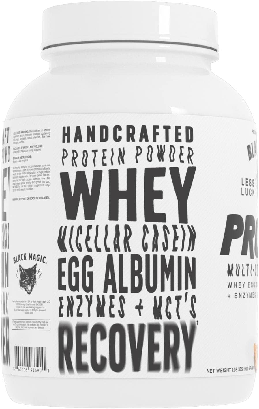 2lbs Black Magic Protein Powder with Whey, Egg, Casein, Enzymes & MCTs for Recovery - Cinnamon Toast Cereal Flavor