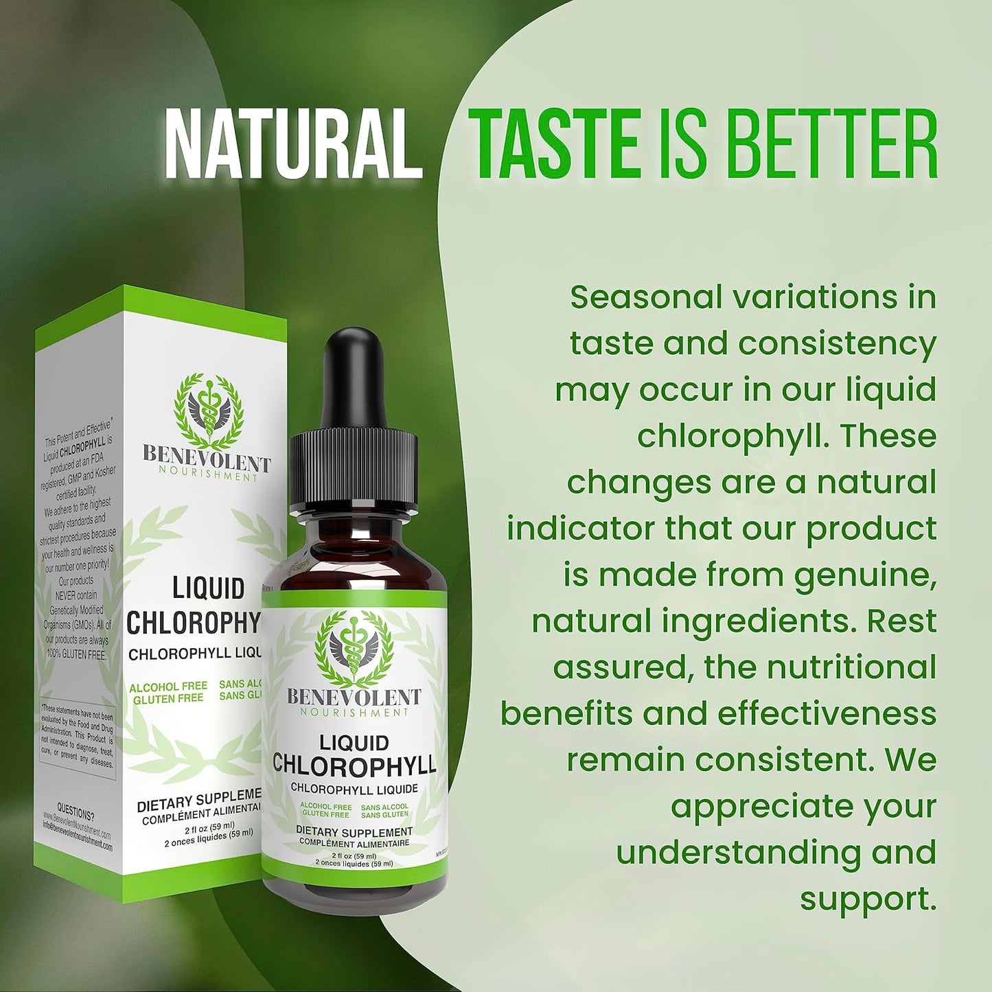 2oz Chlorophyll & Irish Sea Moss Drops: Internal Deodorizer & Skin Radiance - 4 Month Supply