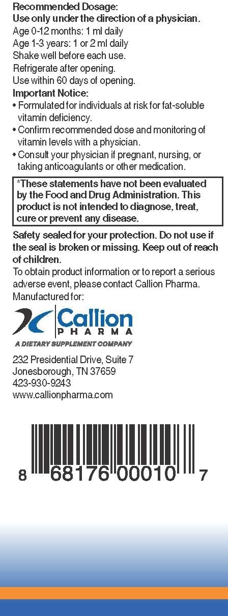 2oz DEKAs Plus Liquid - Potent Daily Multivitamin Supplement