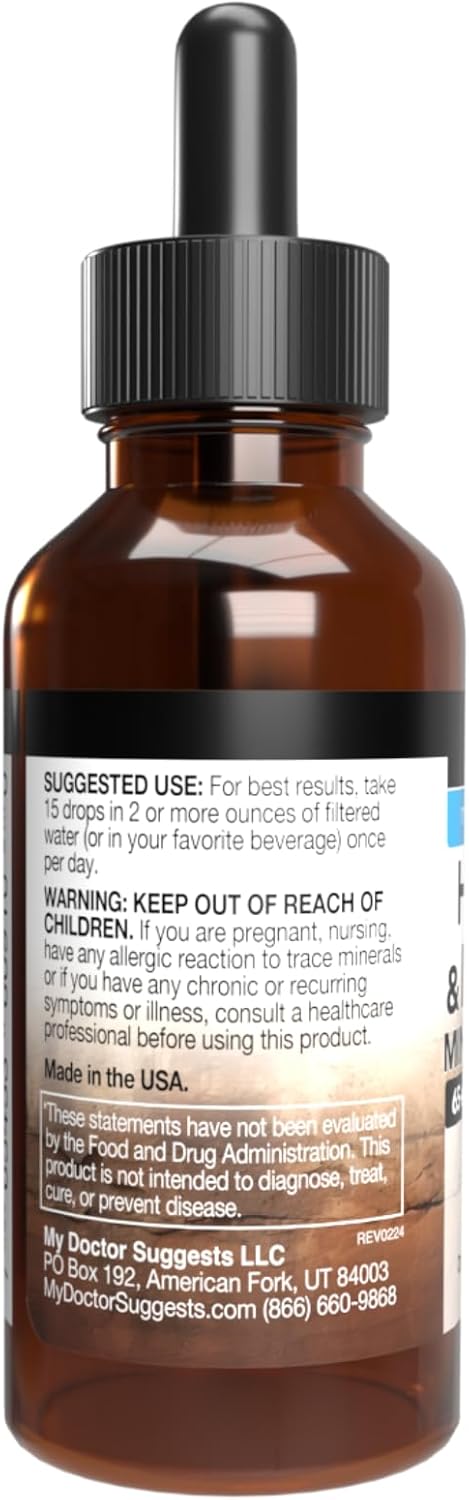 2oz Liquid Humic & Fulvic Acid Supplement for Enhanced Nutrient Absorption & Detox - Optimal Wellness Formula Recommended by Doctors