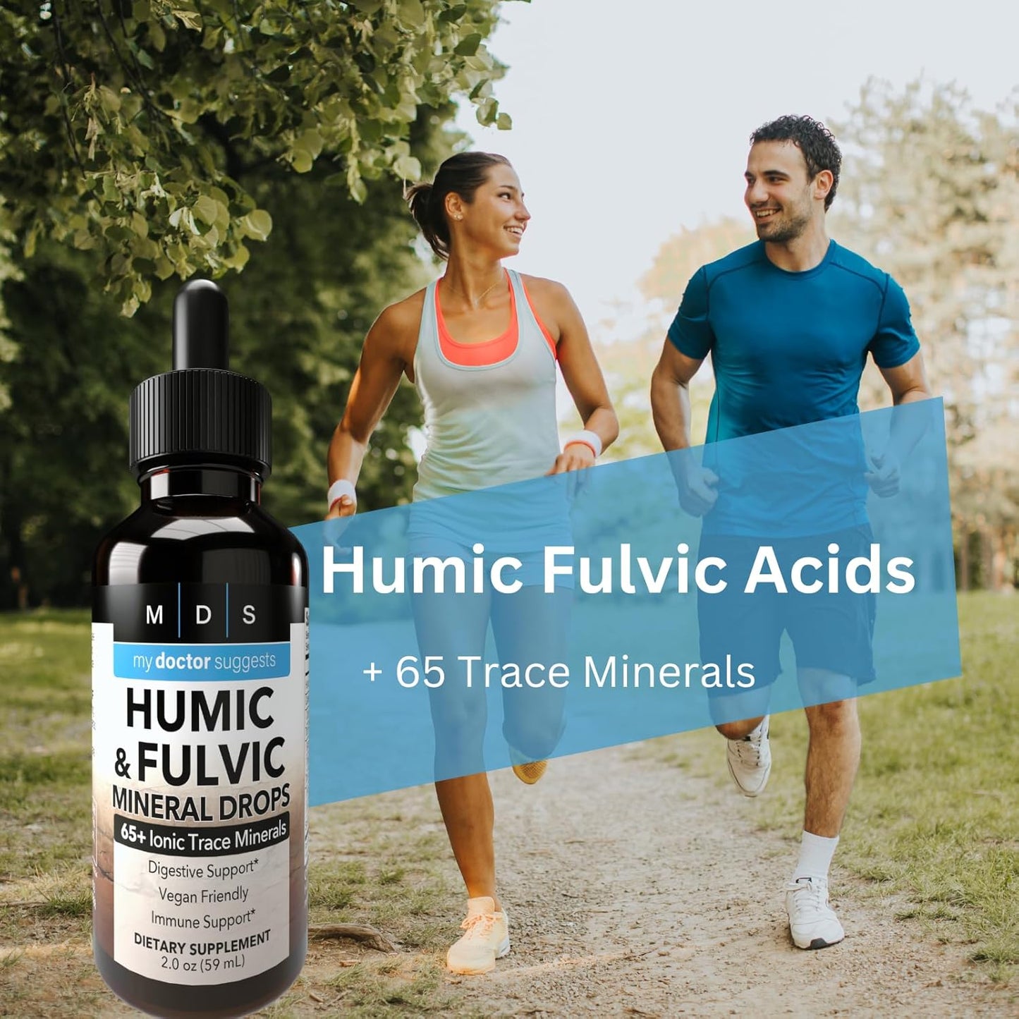 2oz Liquid Humic & Fulvic Acid Supplement for Enhanced Nutrient Absorption & Detox - Optimal Wellness Formula Recommended by Doctors