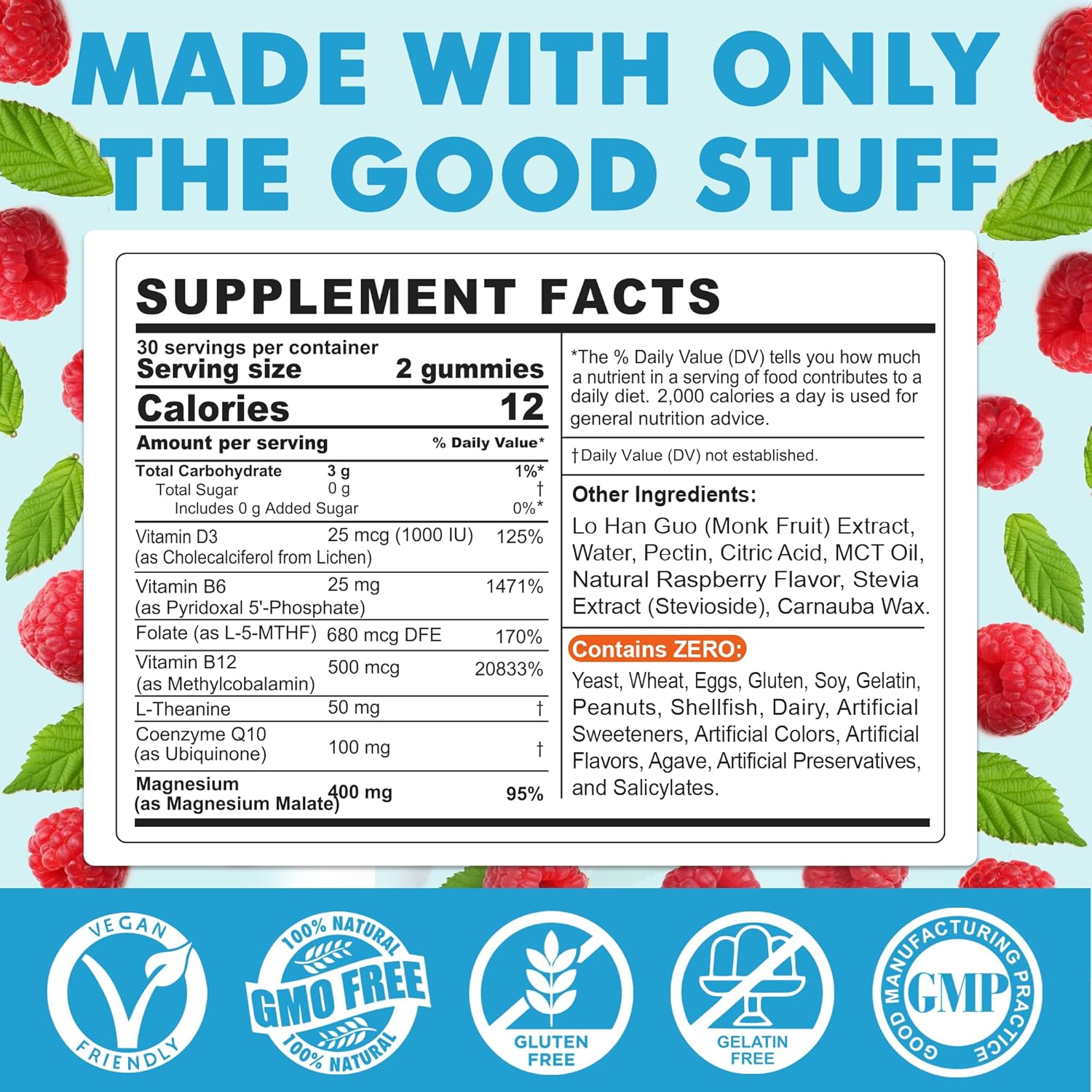 2Pack Berberine Supplement Gummies 1500mg + 2Pack Magnesium Malate with CoQ10-100mg Gummies for Energy and Heart Health