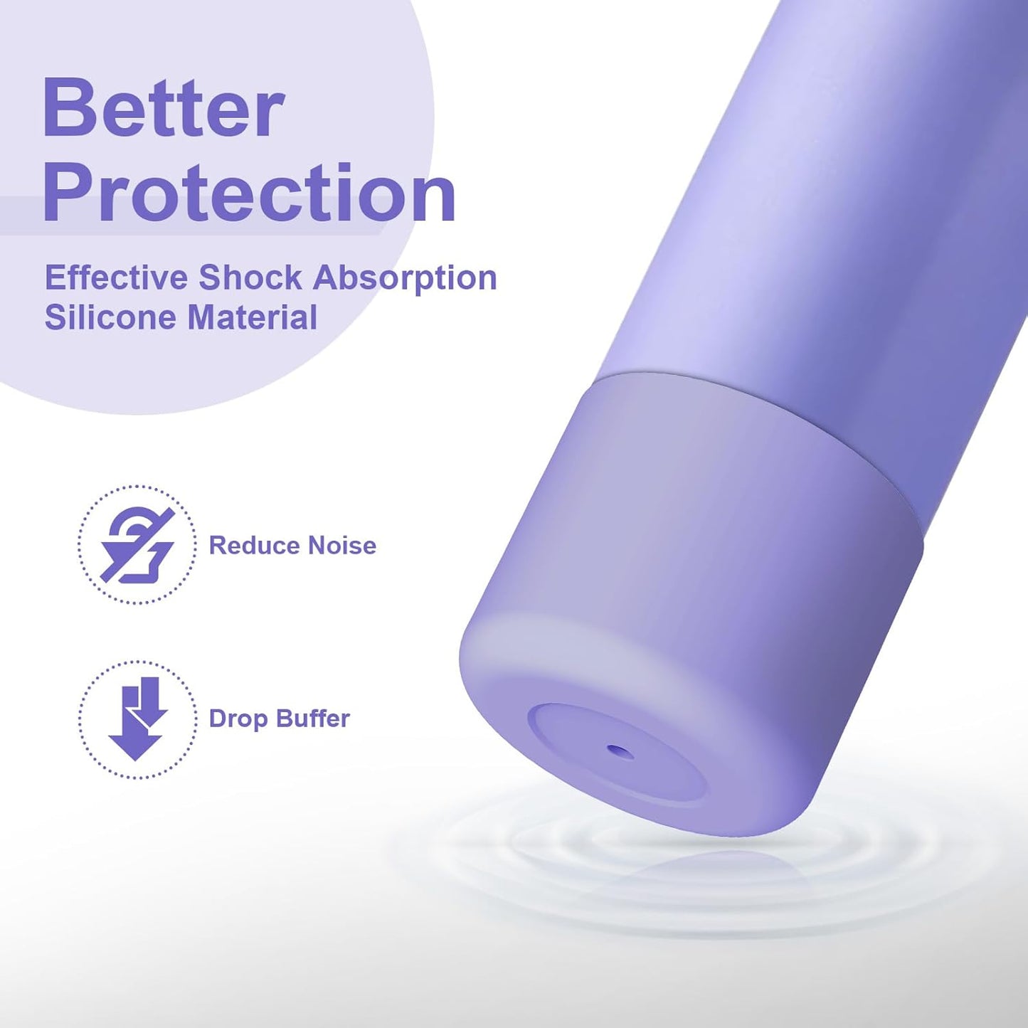 2PCS Silicone Bottom Bumper Protector for Owala Water Bottles - Anti-Slip Sleeve for 24oz, 32oz, 40oz Sizes