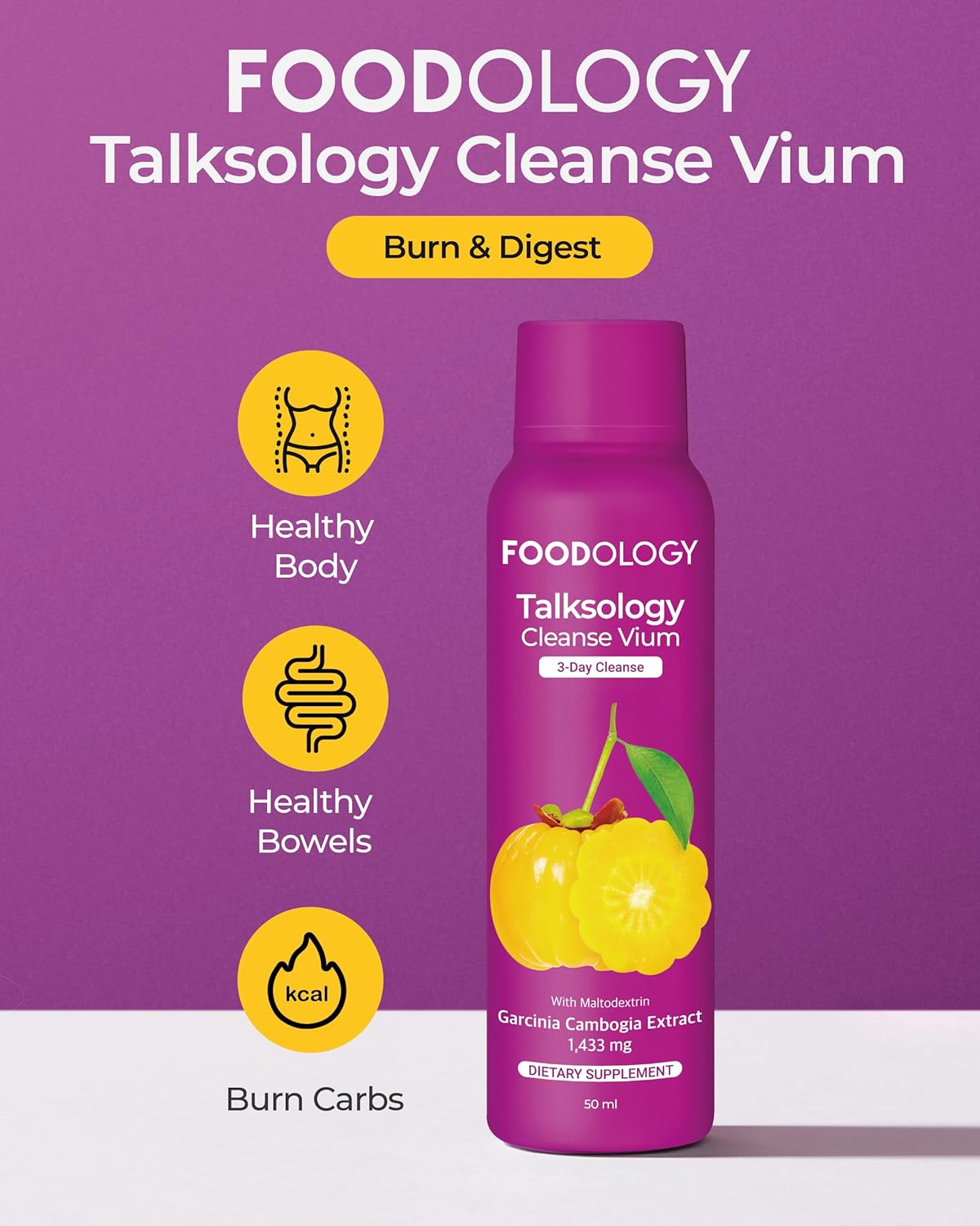 3-Day Garcinia Cambogia Shots with Vitamin Cleanse by FOODOLOGY Talksology Vium