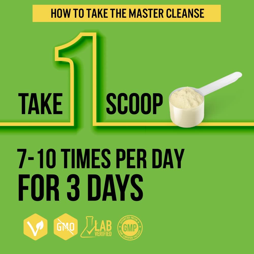 3-Day Plant-Based Lemonade Diet Cleanse Powder with Cayenne, Maple Syrup - Tiny Tummy Tea Master Cleanse Supplement
