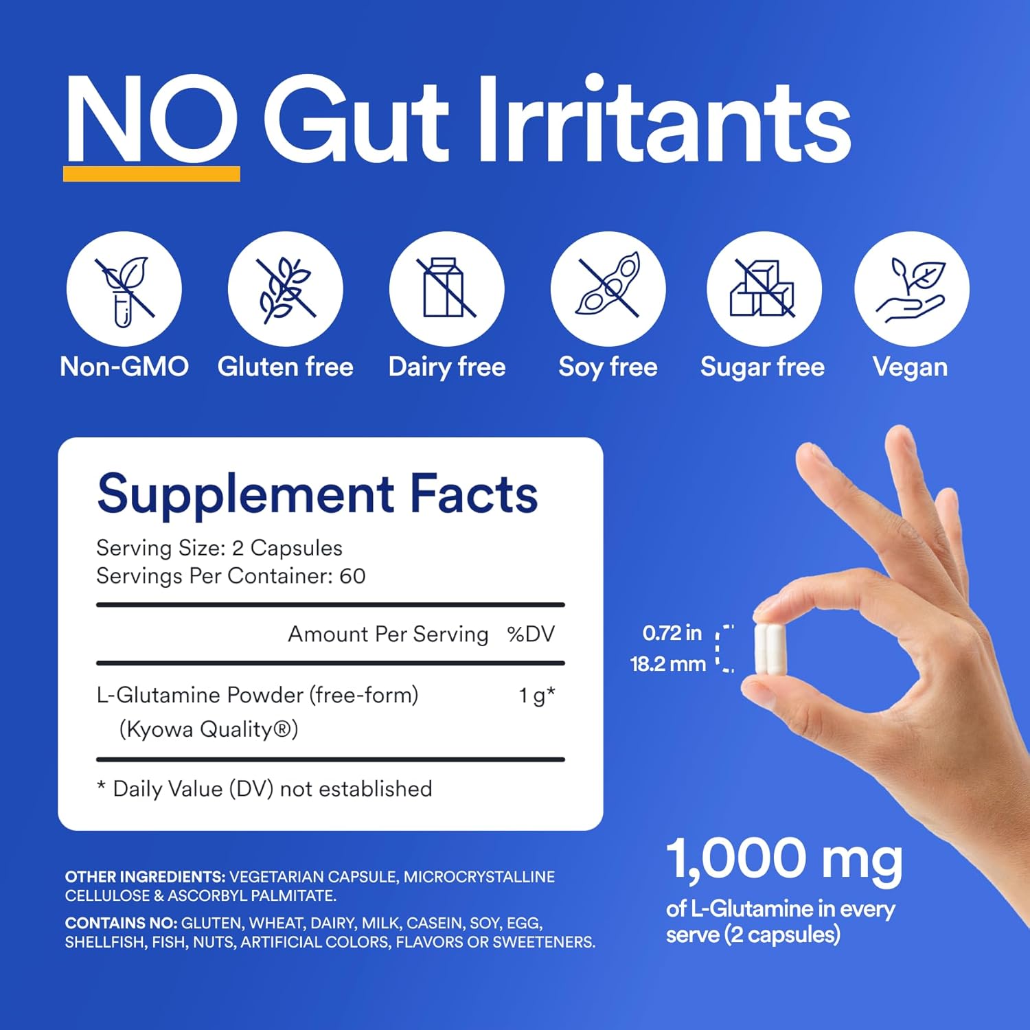 3-in-1 Gut L-Glutamine Bundle: Essential Stacks Powder & Capsules for Gut Health