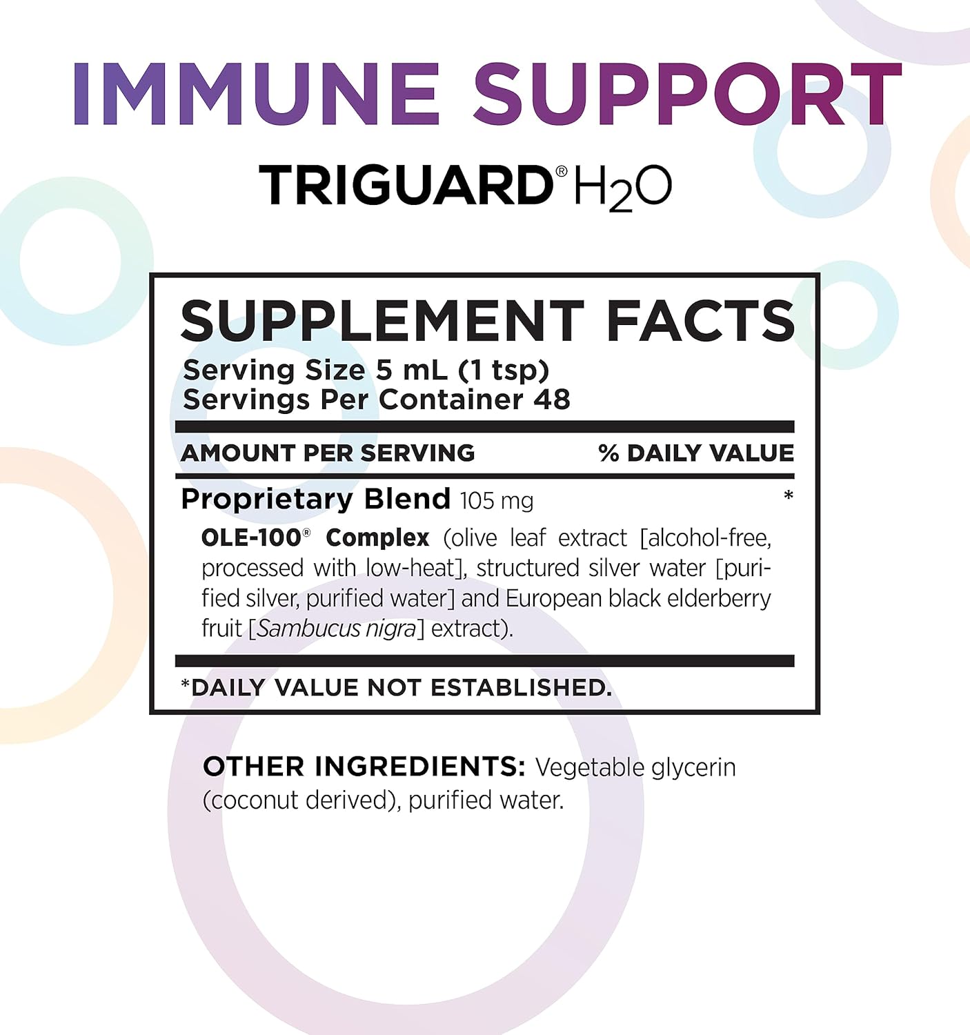 3-in-1 Liquid Immune Support with Colloidal Silver, Elderberry, and Olive Leaf Extracts - Ready to Drink Immune System Booster - 8oz - Made in USA