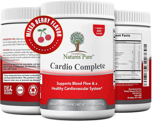 3-in-1 Nitric Oxide Booster with L-Arginine, L-Citrulline, and Hawthorn Berry for Heart Health - Pure Cardio Complete Supplement