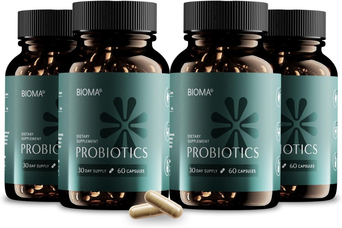 3-in-1 Slow Release Synbiotic Probiotics for Weight Management & Digestive Health - 240 Capsules