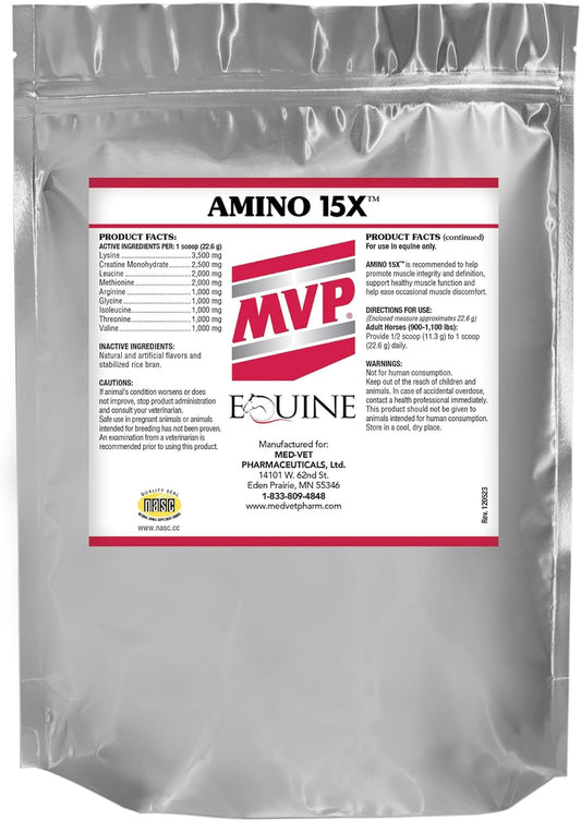 3 lb MVP Amino 15X Supplement for Horses - Promotes Muscle Health and Repair