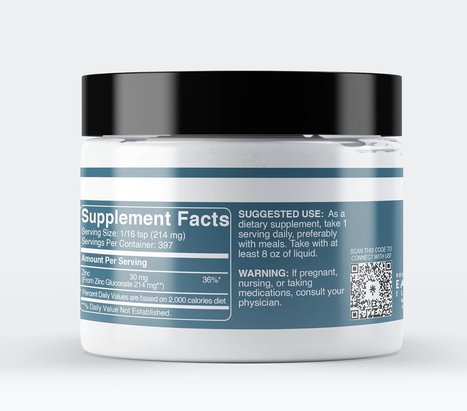 3 oz Earthborn Elements Zinc Gluconate - Pure Formula with Zero Fillers and Additives