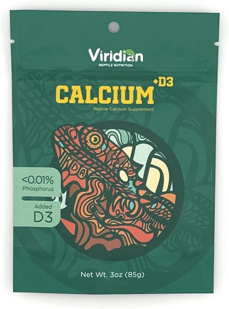 3 oz Viridian Reptile Calcium Supplement with D3 for Reptile Nutrition