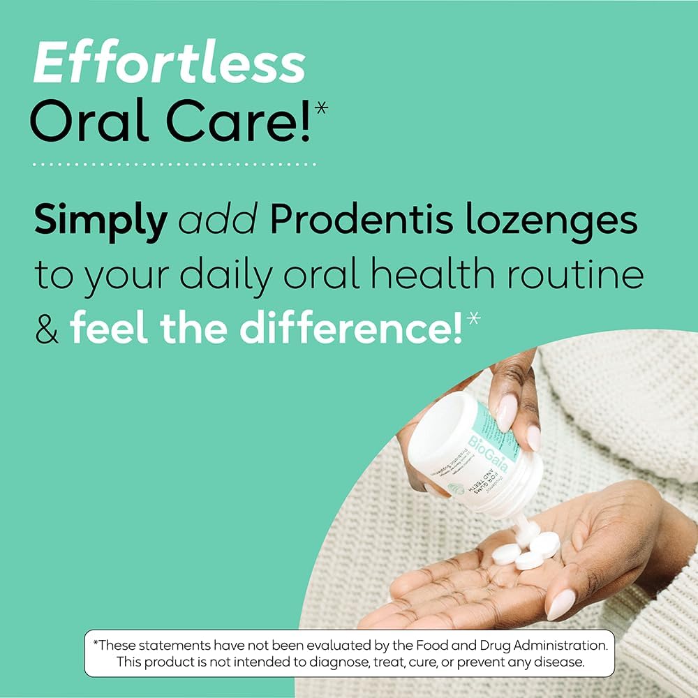 3-Pack BioGaia Prodentis Dental Probiotic Lozenges - Improve Oral Health, Defend Against Dental Problems, Mint Flavor - 90 Day Supply