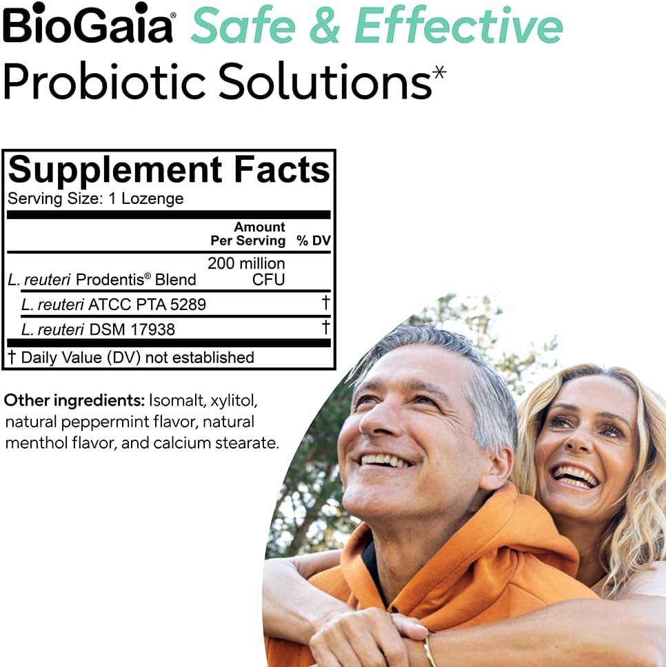 3-Pack BioGaia Prodentis Dental Probiotic Lozenges - Improve Oral Health, Defend Against Dental Problems, Mint Flavor - 90 Day Supply