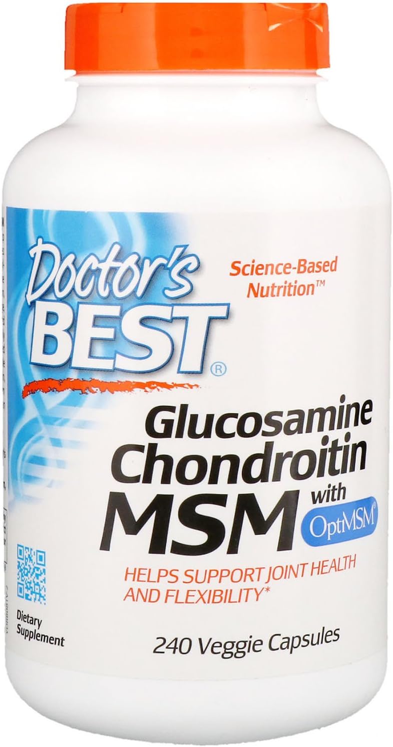 3-Pack Doctor's Best Glucosamine Chondroitin MSM with OptiMSM - 240 Veggie Capsules