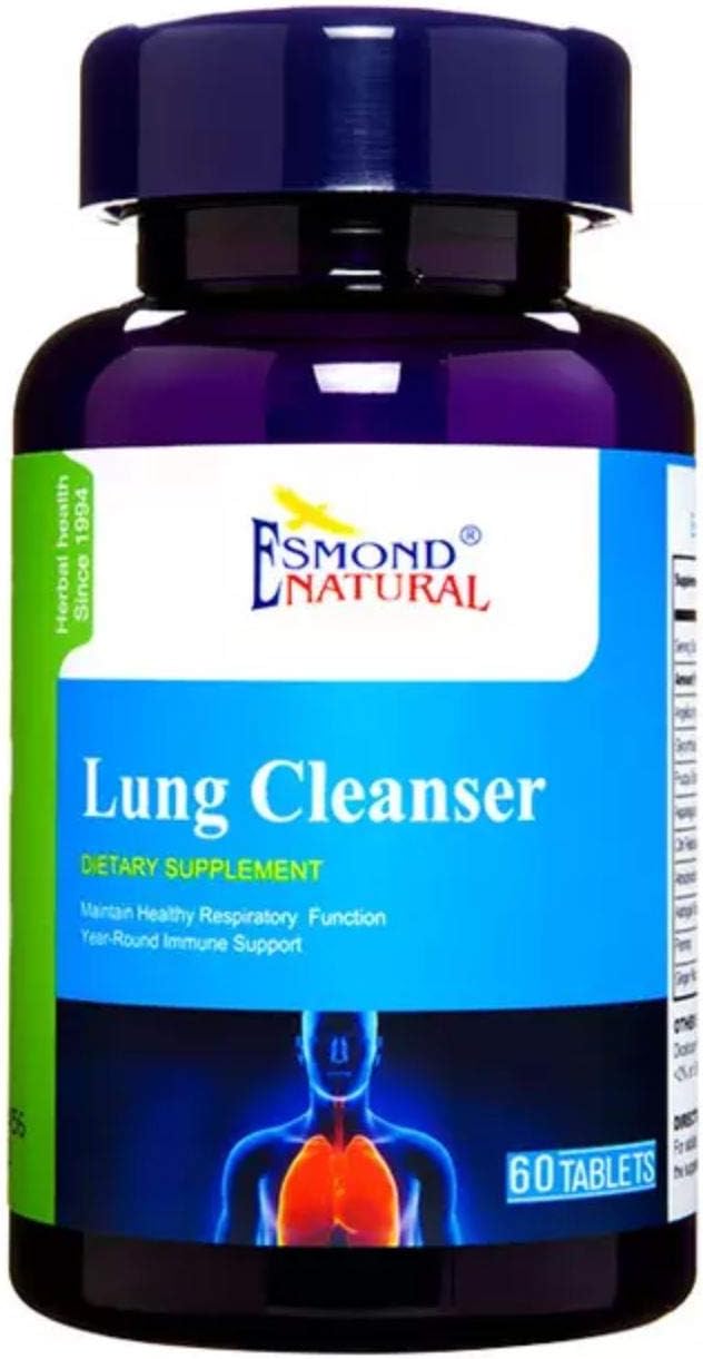 3 Pack Esmond Natural Lung Cleanser Tablets, Support Healthy Respiratory Function, GMP & NPA Certified, USA Made