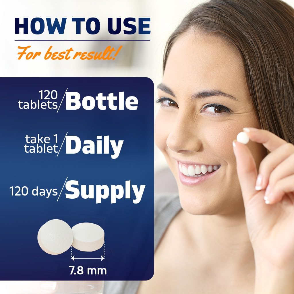 3 Pack Folic Acid 5mg (5000 mcg) - 120 Vegetarian Tablets - Vitamin B9 Folate - Total 360 Tablets