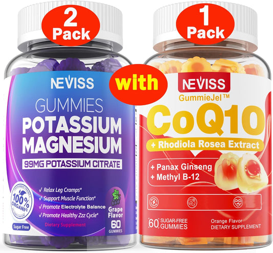 3-Pack Heart Health Gummies with Potassium, Magnesium, and CoQ10