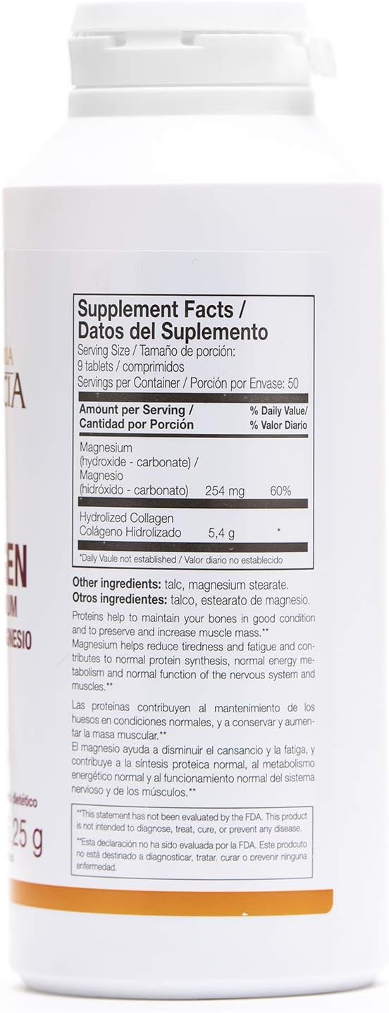 3 Pack High Absorption Collagen Pills with Magnesium by Ana María Lajusticia - Promotes Healthy Skin, Nails, Hair, and Ligaments. Natural Supplement with 450 Tablets.