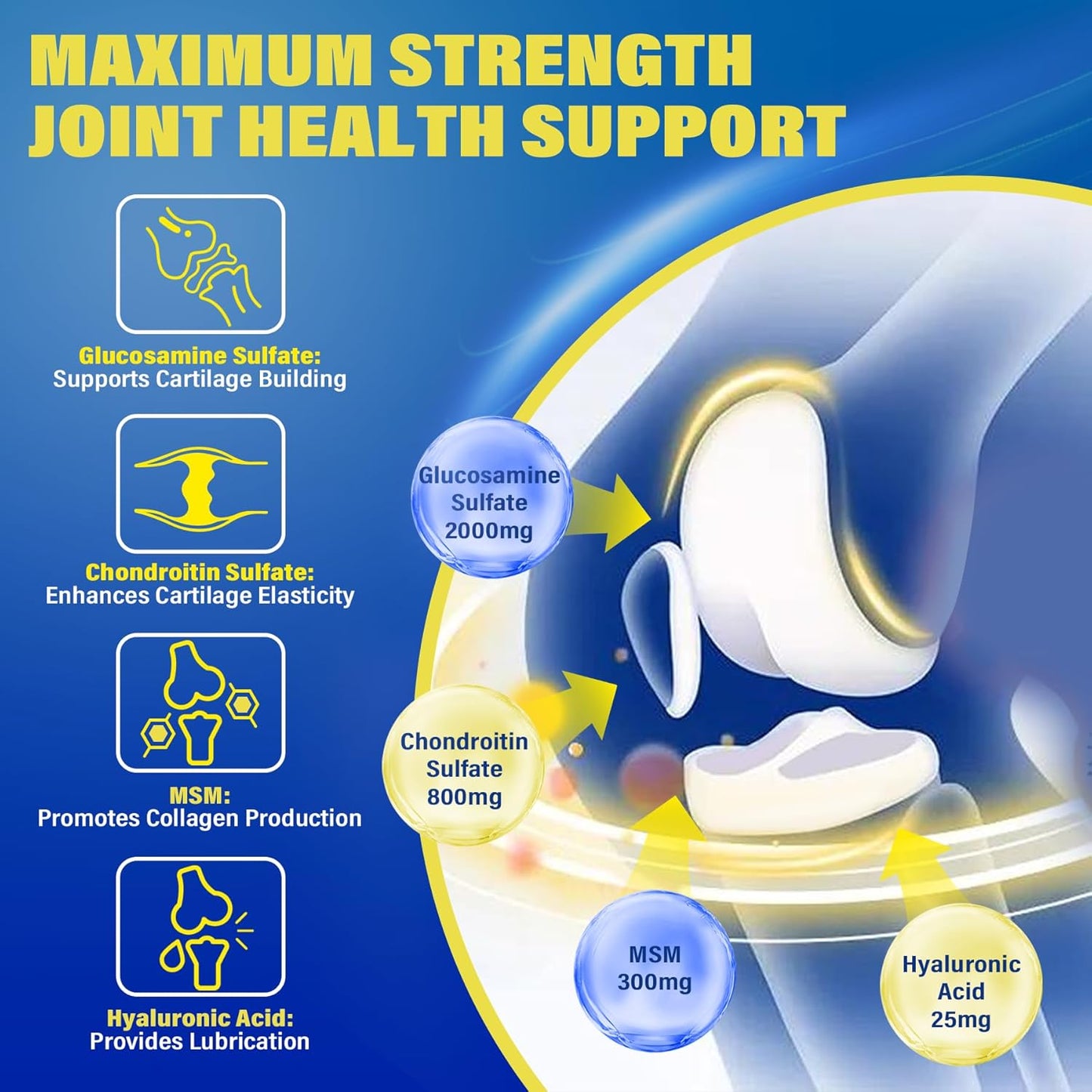 3-Pack Immune Support Gummies with Vitamin ADK, B12, and Glucosamine