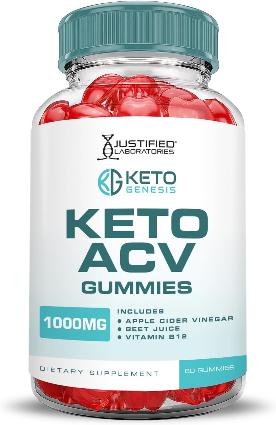 3 Pack Keto Genesis Keto ACV Gummies 1000MG with Pomegranate Beet Juice Powder - Apple Cider Vinegar Formula - Vegan - Non GMO - 180 Gummys