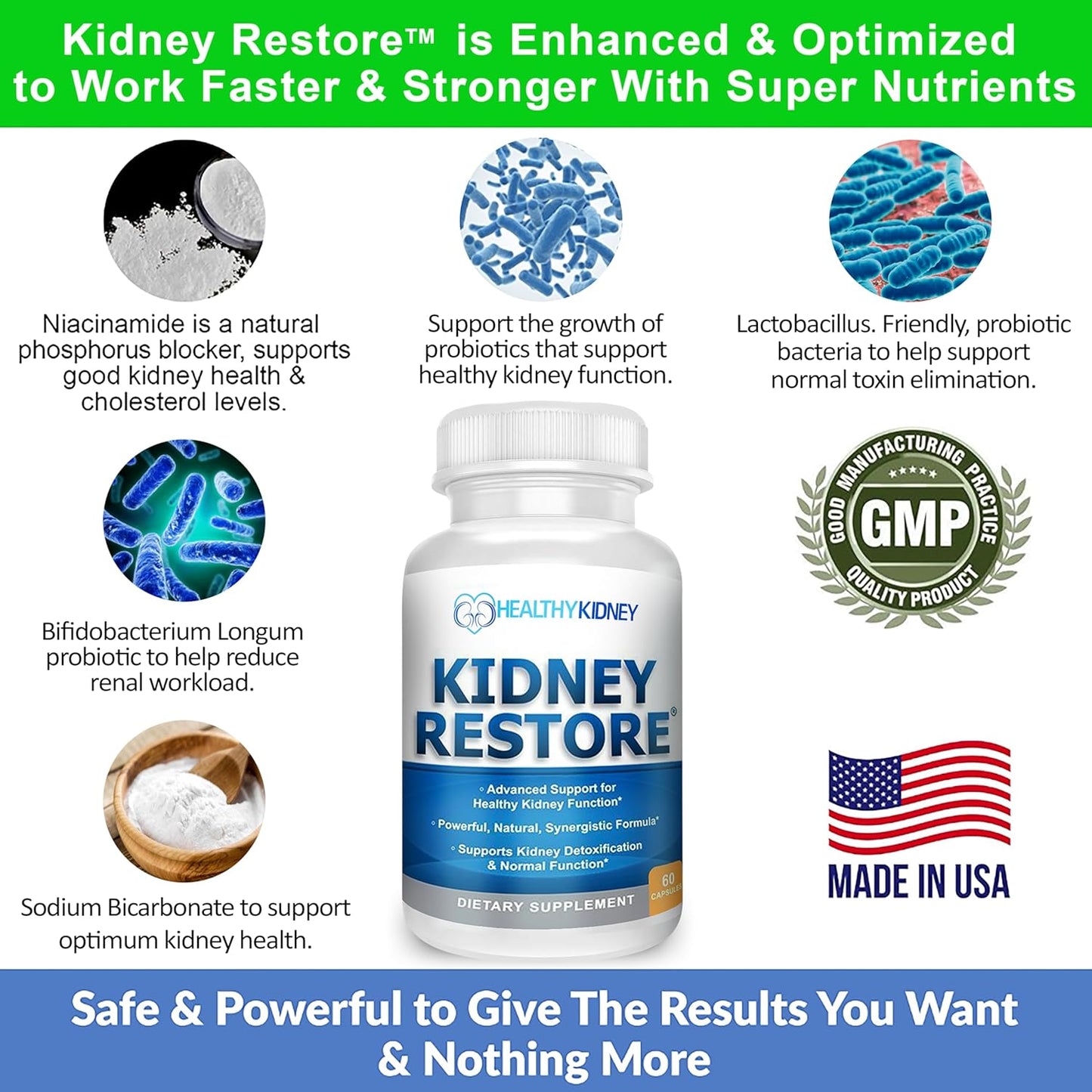 3 Pack Kidney Restore: Natural Cleanse for Kidney Function & Detox, Advanced Formula to Boost Health - 60 Capsules
