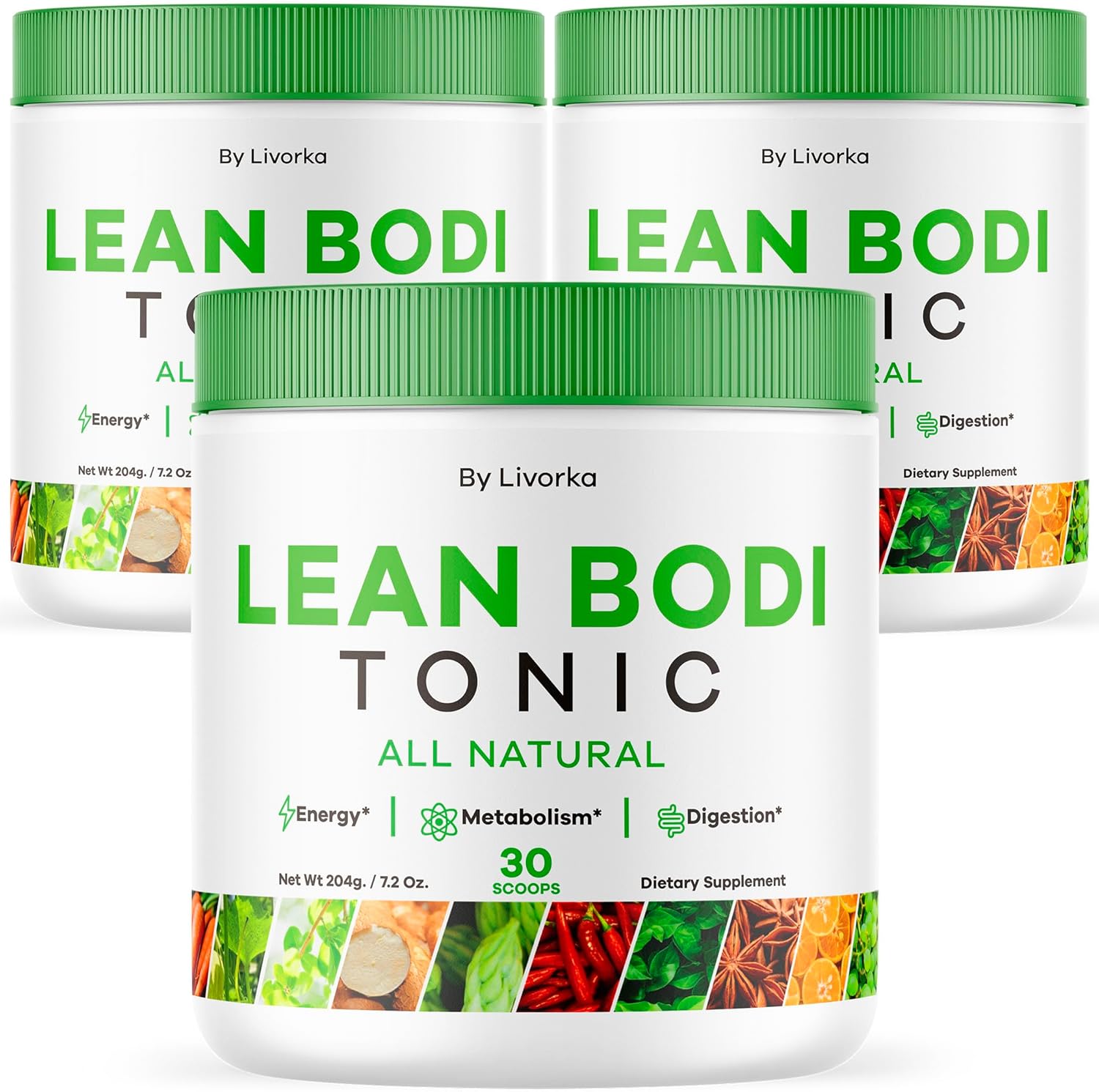 3-Pack Lean Body Tonic Powder - Advanced Formula, All Natural, 90 Servings for 3 Months - BoostGo Australia