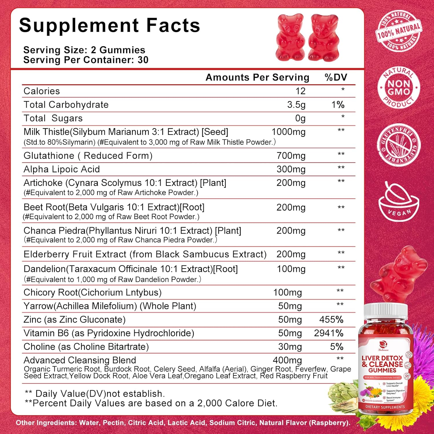 3-Pack Lukaree Liver Cleanse Detox Gummies & Vitamin B12 Sublingual Drops for Repair