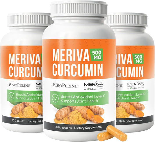 3 Pack Nerve Renew Meriva Curcumin 500mg with Bioperine Antioxidant Nerve Support Supplement Boost