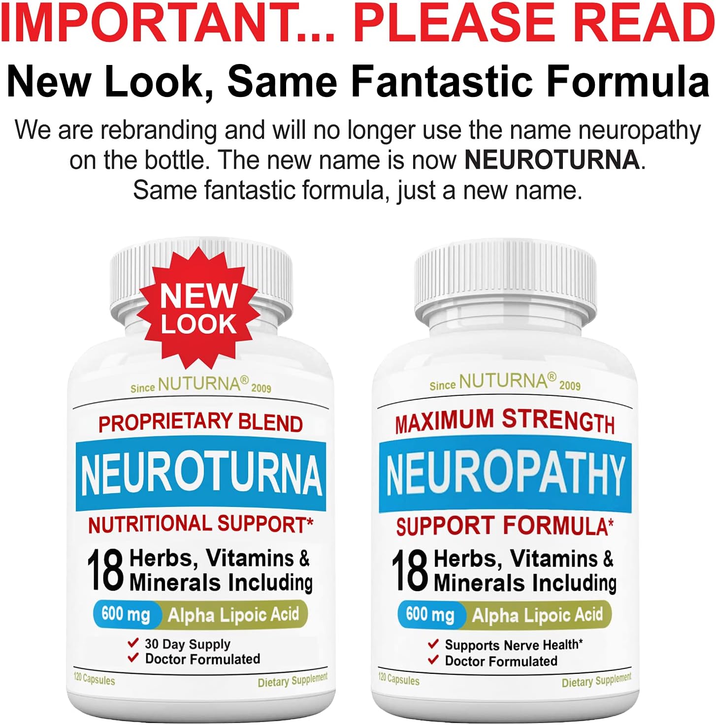 3 Pack Neuropathy Support Supplement with 600mg Alpha Lipoic Acid - Benfotiamine, Peripheral, Feet, Hand Fingers Legs Toe - Maximum Strength Natural Renew Vitamins - 360 Caps, 90 Days