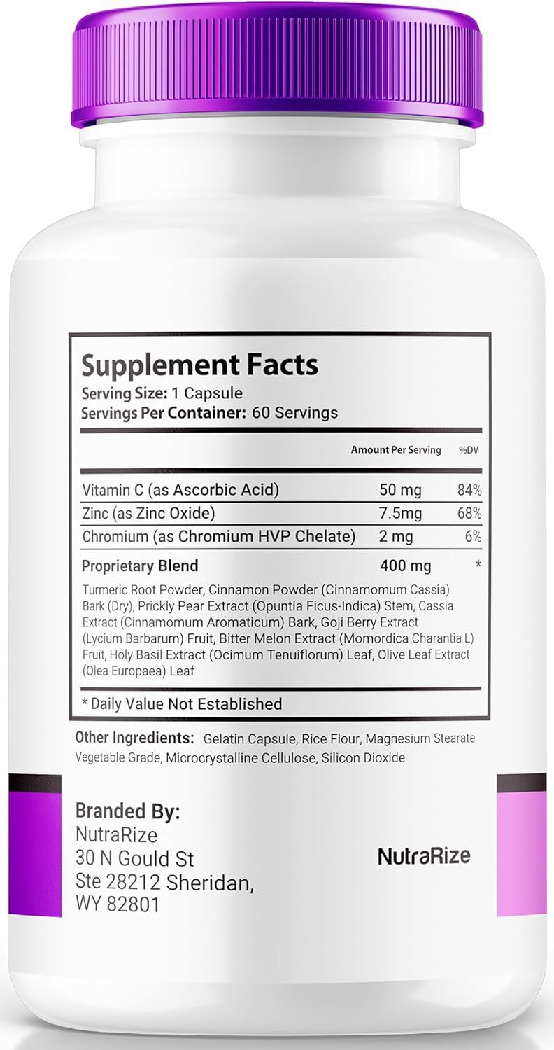 3 Pack NutraRize GlycoBoost Capsules - Natural Blood Support Formula for Healthy Levels, Blood Vessel Cleaner & Optimizer - 180 Capsules
