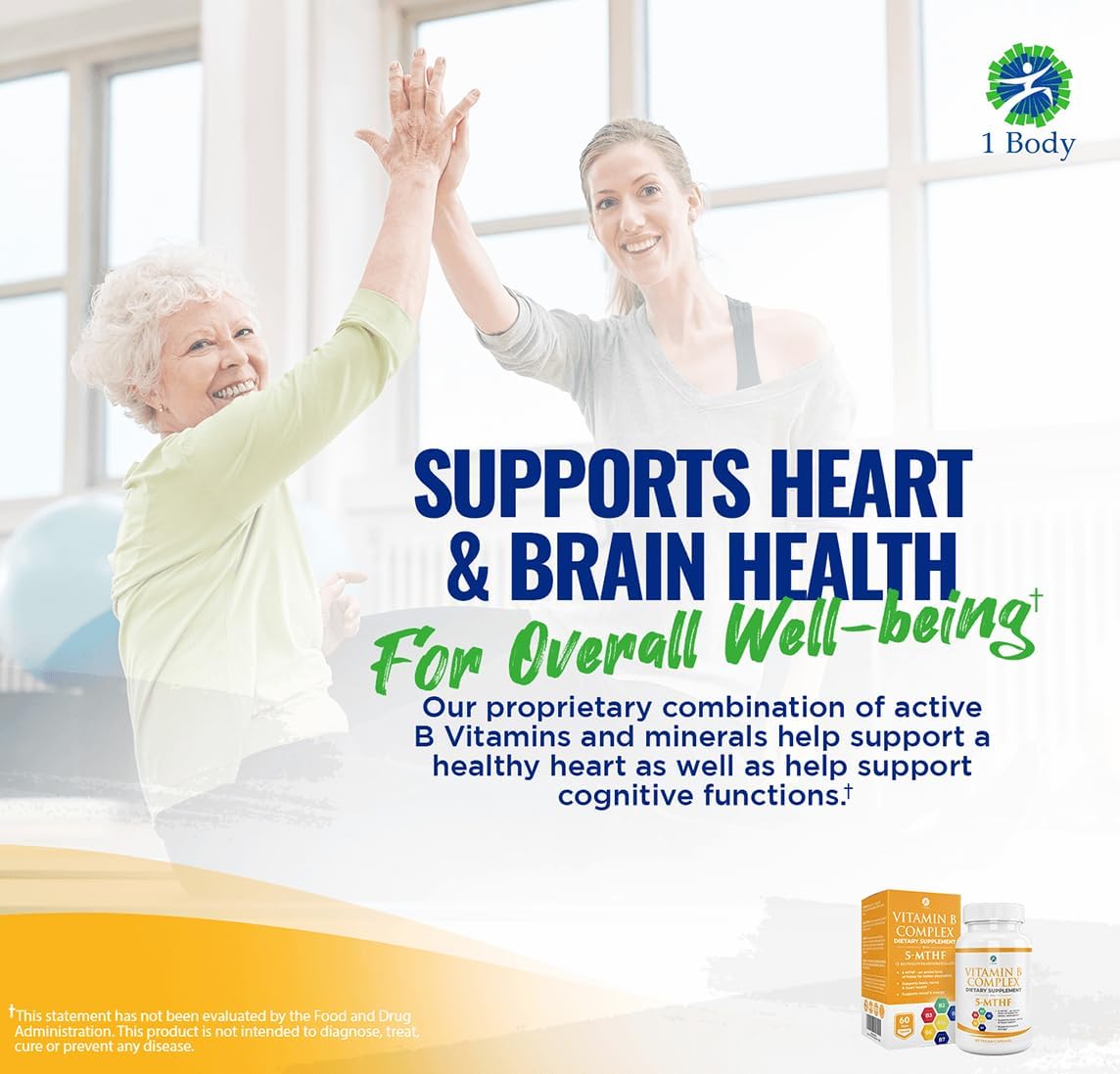 3 Pack of Body Vitamin B Complex with 5-MTHF Folate, B1, B2, B5, B6, Methyl B12, Niacin, Biotin - Essential B Vitamins - BoostGo Australia