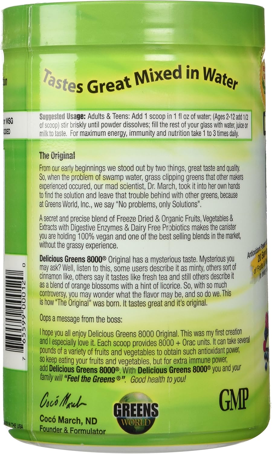 3 Pack of Greens World Delicious Greens 8000 Powder (10.6 oz) - Get Your Daily Dose of Greens with This Bundle