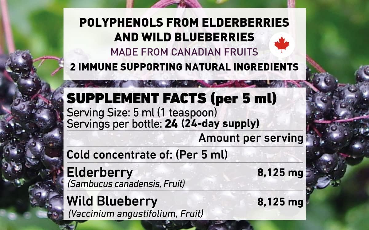 3-Pack of Immunia Elderberry & Wild Blueberry Concentrated Immune Support Shots - No Added Sugar - 24 Days Per Bottle