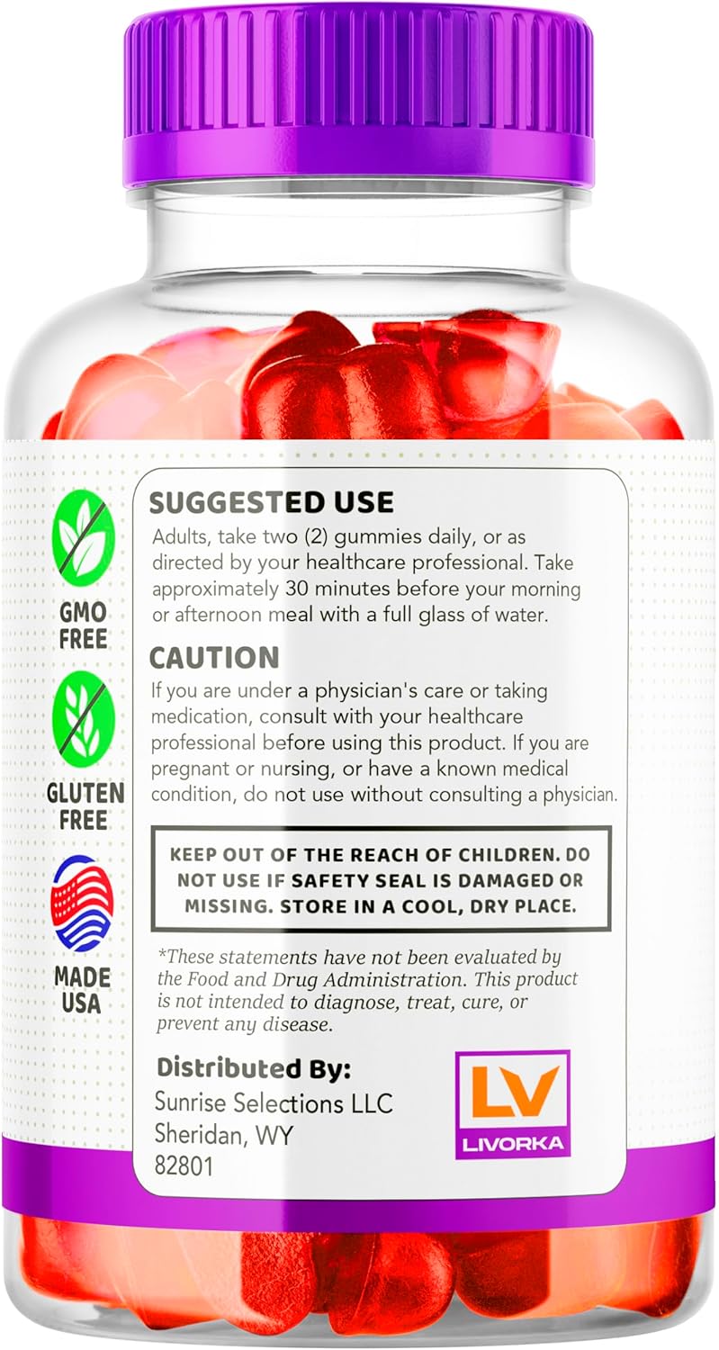 3 Pack of LIVORKA Rapid Ripped Keto ACV Gummies - 180 Gummies for 3 Months of Ripped Keto Support