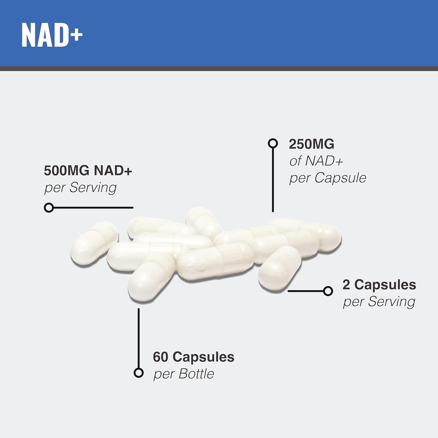 3 Pack of MAAC10 Liposomal NAD+ Capsules for Increased Energy and Fatigue Support - 180 Capsules x 250mg, Non-GMO, Gluten Free, Vegan