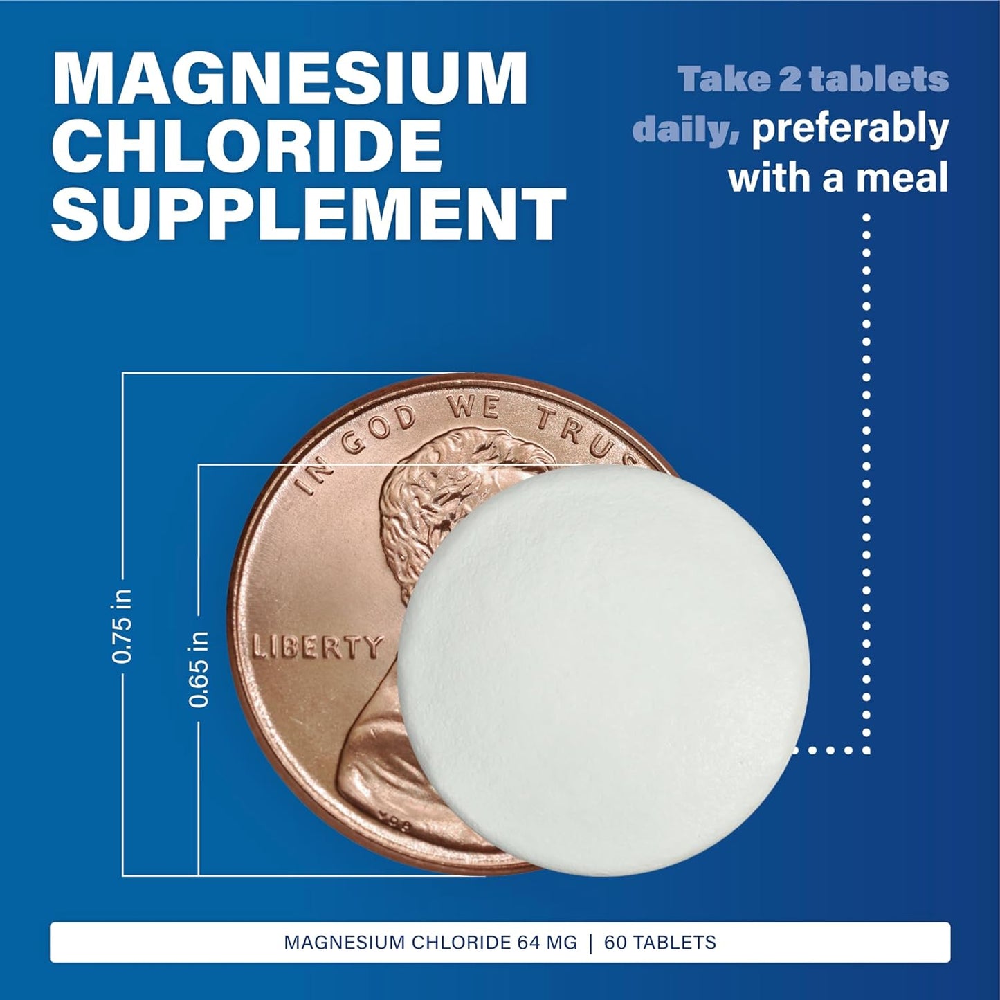 3-Pack of MAJOR MagDelay 64mg Delayed-Release Magnesium Supplement Tablets - 60 Count