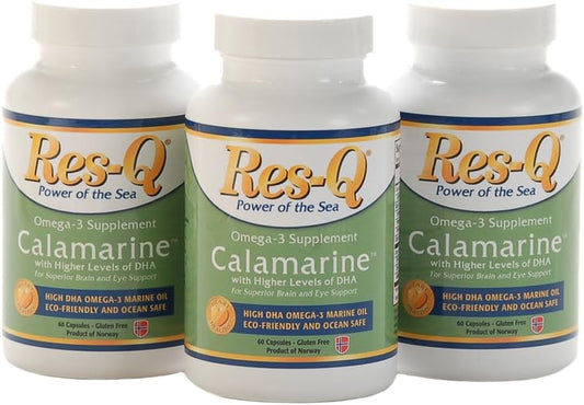 3-Pack of Res-Q Calamarine DHA Omega-3 Fish Oil Capsules