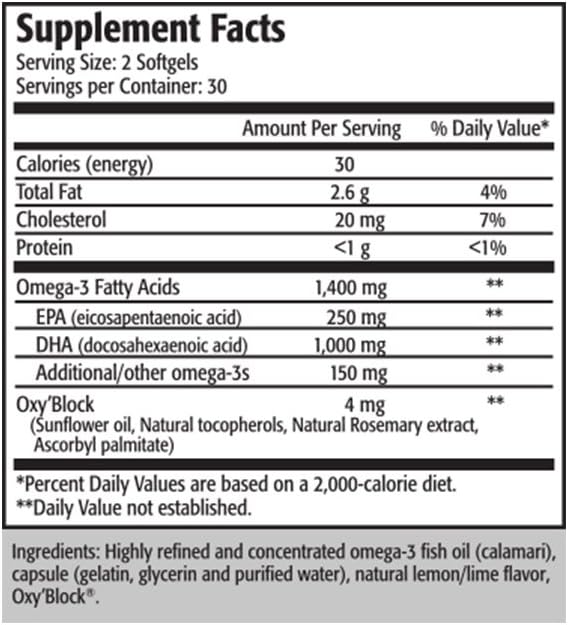 3-Pack of Res-Q Calamarine DHA Omega-3 Fish Oil Capsules