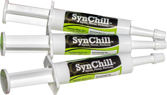 3-Pack of SynNutra Equine SynChill Oral Horse Calming Gel - Natural Supplement for Focus & Performance, Olympic Approved