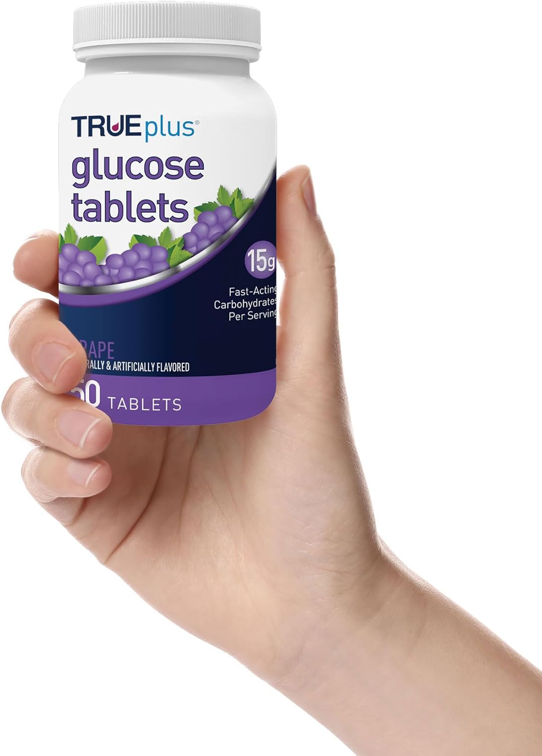 3 Pack of TRUEplus® Grape Flavor Glucose Tablets - 50ct Bottle