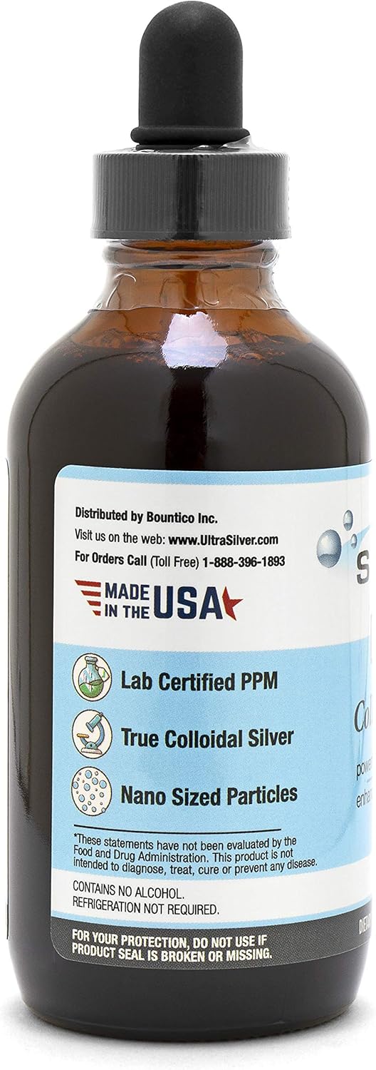 3 Pack of Ultra Silver 500 PPM 4 Ounce Bottles for Immune Support