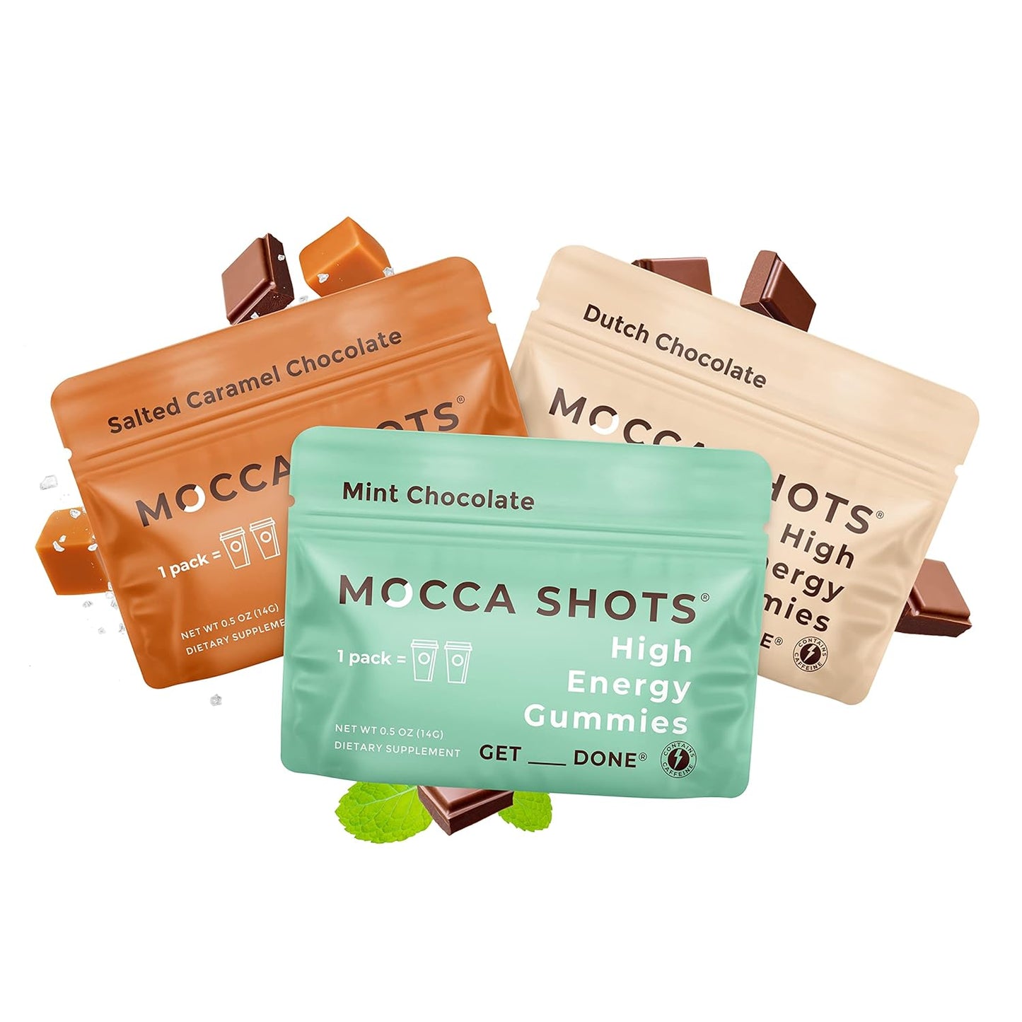 3-Pack of Vegan Caffeine Energy Chews - 200mg per Pack - Gluten-Free and Plant-Based Energy Gummies for an Instant Boost