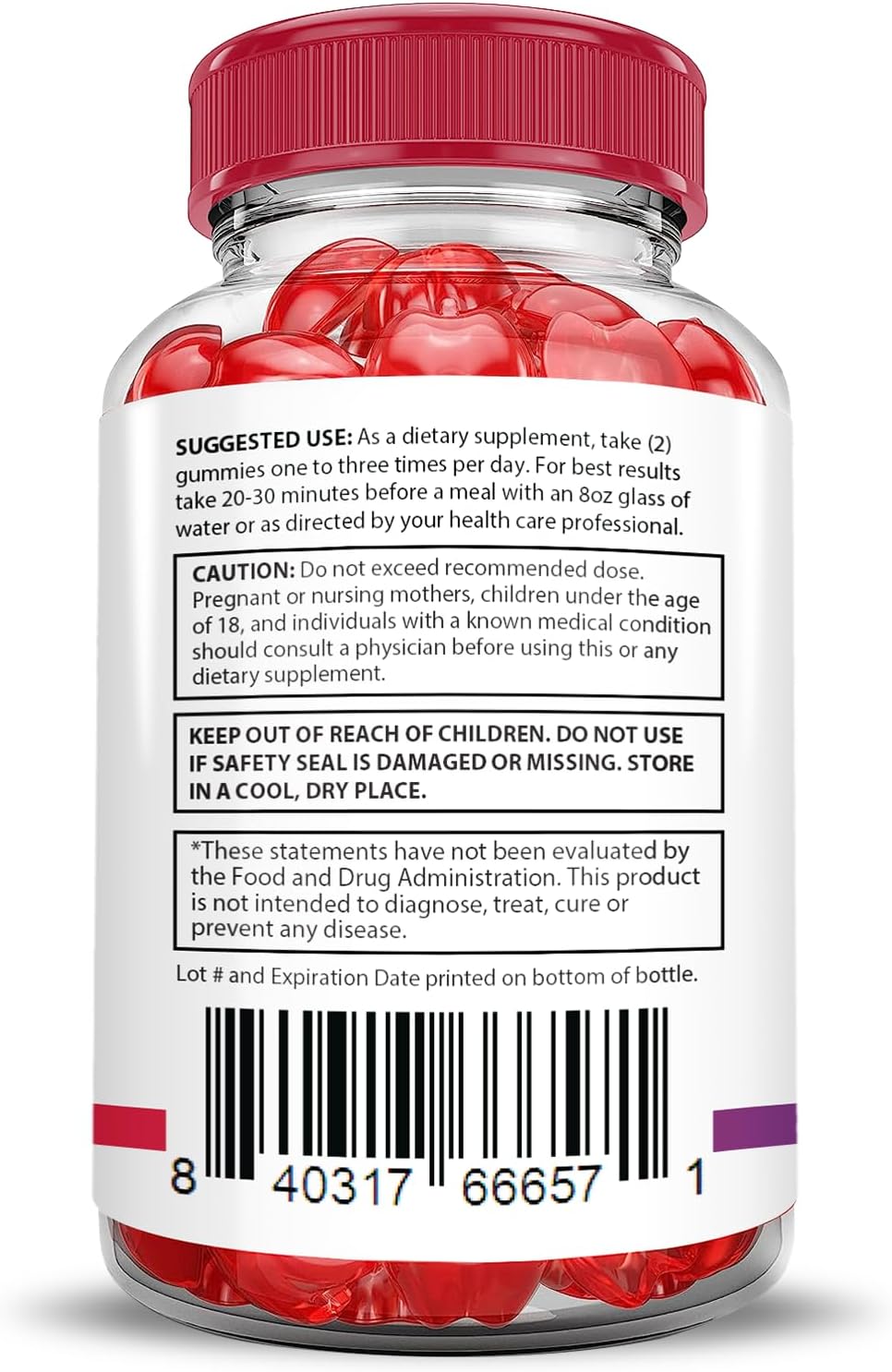 3 Pack Premier Keto ACV Gummies with Pomegranate Beet Juice Powder - 1000MG Apple Cider Vinegar - B12 - Vegan - Non GMO - 180 Count