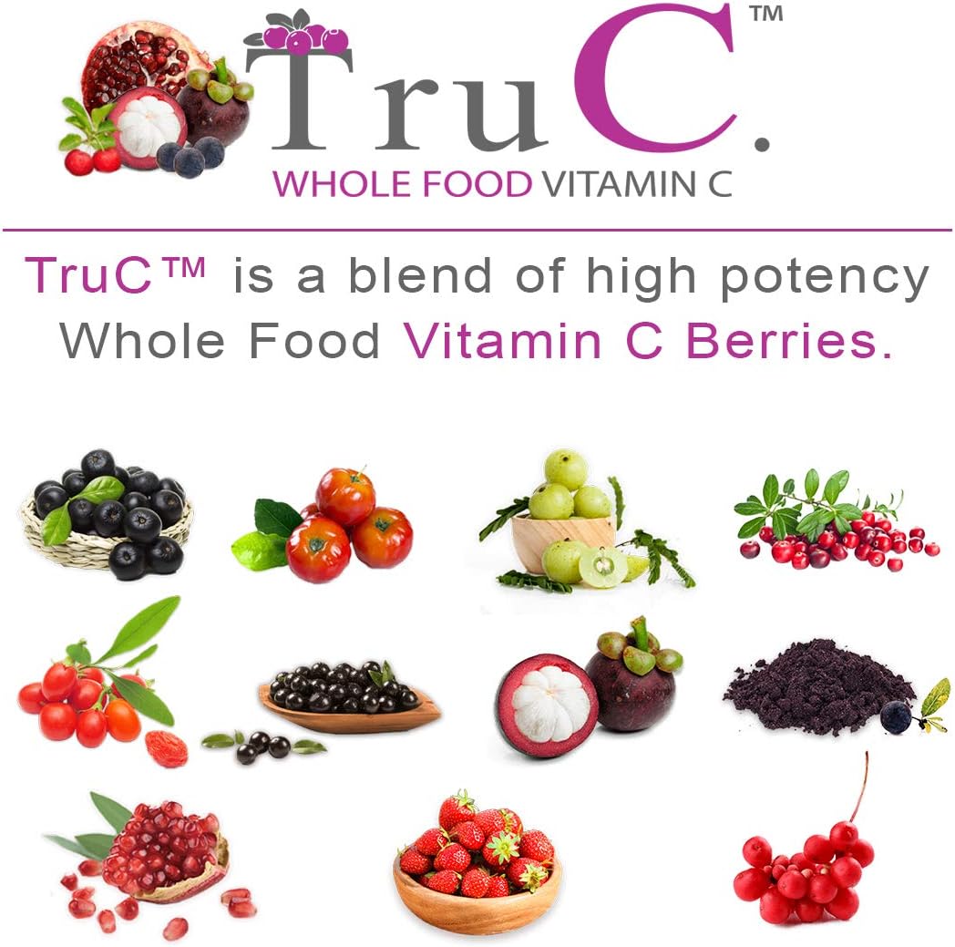 3 Pack Raw Whole Food Vitamin C Immune Support with Berries & Antioxidants - 180 Vegan Capsules