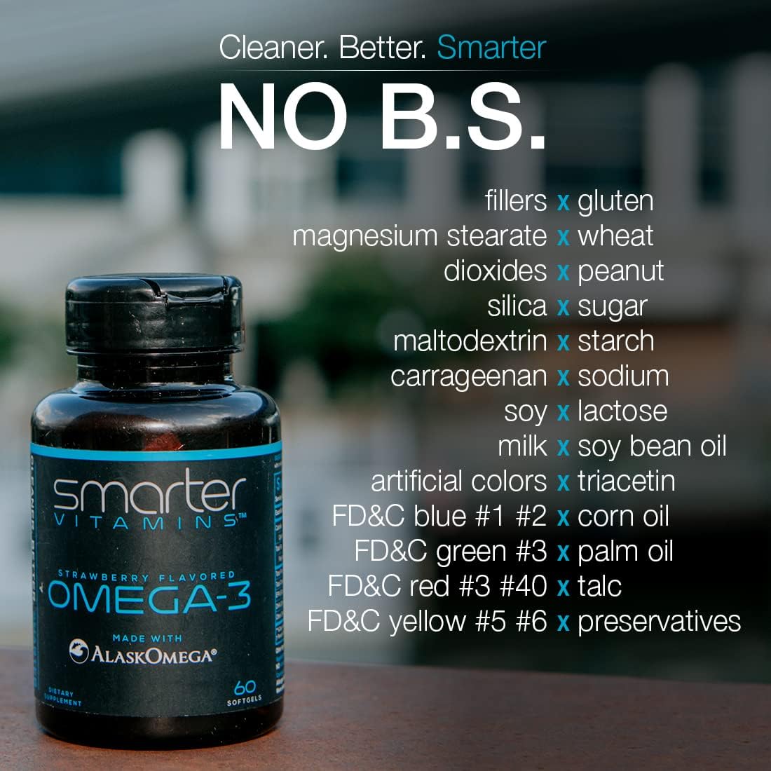 3 Pack SmarterVitamins Omega 3 Fish Oil, Berry Flavor, Burpless, Tasteless, 2000mg, DHA EPA Triple Strength Brain Support - AlaskOmega®